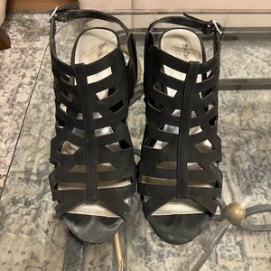 Coach and Four Black Strappy Heels